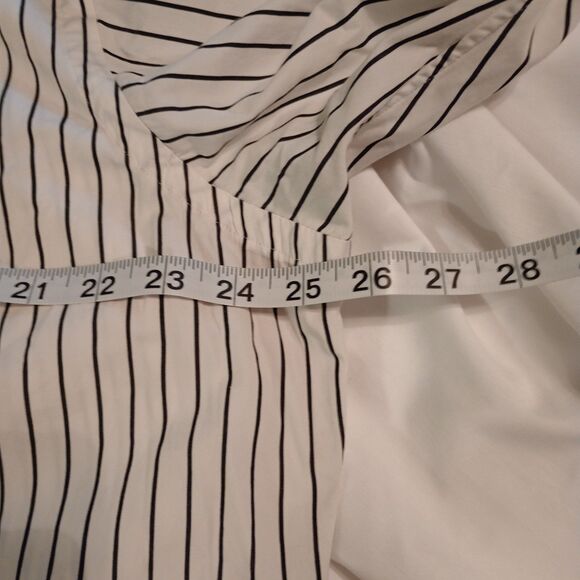 Ralph Lauren Men's Custom Fit L/S XL Button Up. Black/White Stripe 100% Cotton - Picture 7 of 9